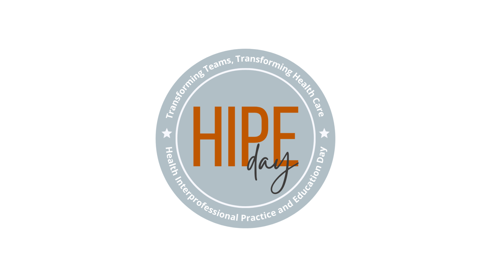 Health IPE Day Health IPE Day gray circle with orange writing