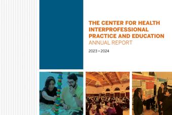 Image of the cover of the 2023-2024 annual report with pictures of students participating in activities